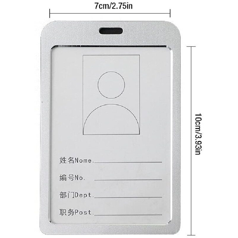 WHNOATOC id card holder for office, id card holder for women,Silver id card holder for men stylish,id card holder for school student,id card holder for office steel,office id card covers holder PACK 1