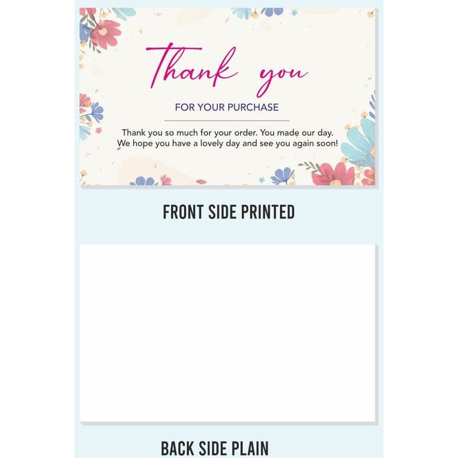 ESCAPER Luxury Thank You Cards for Business - Set of 50 Cards (3.5 x 2 inches) for Returns, Ratings, Gifts, and Business Reviews - Show Your Appreciation in Style.