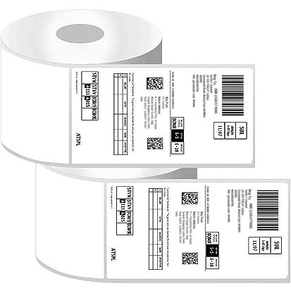 OFIXO Thermal Shipping 400 Labels Printer Sticker Roll (White, 4&quotx 6") Pack of 2 for Ecommerce and Seller Flex Shipping | Compatible with TSC, Zebra & Rollo Label Printers