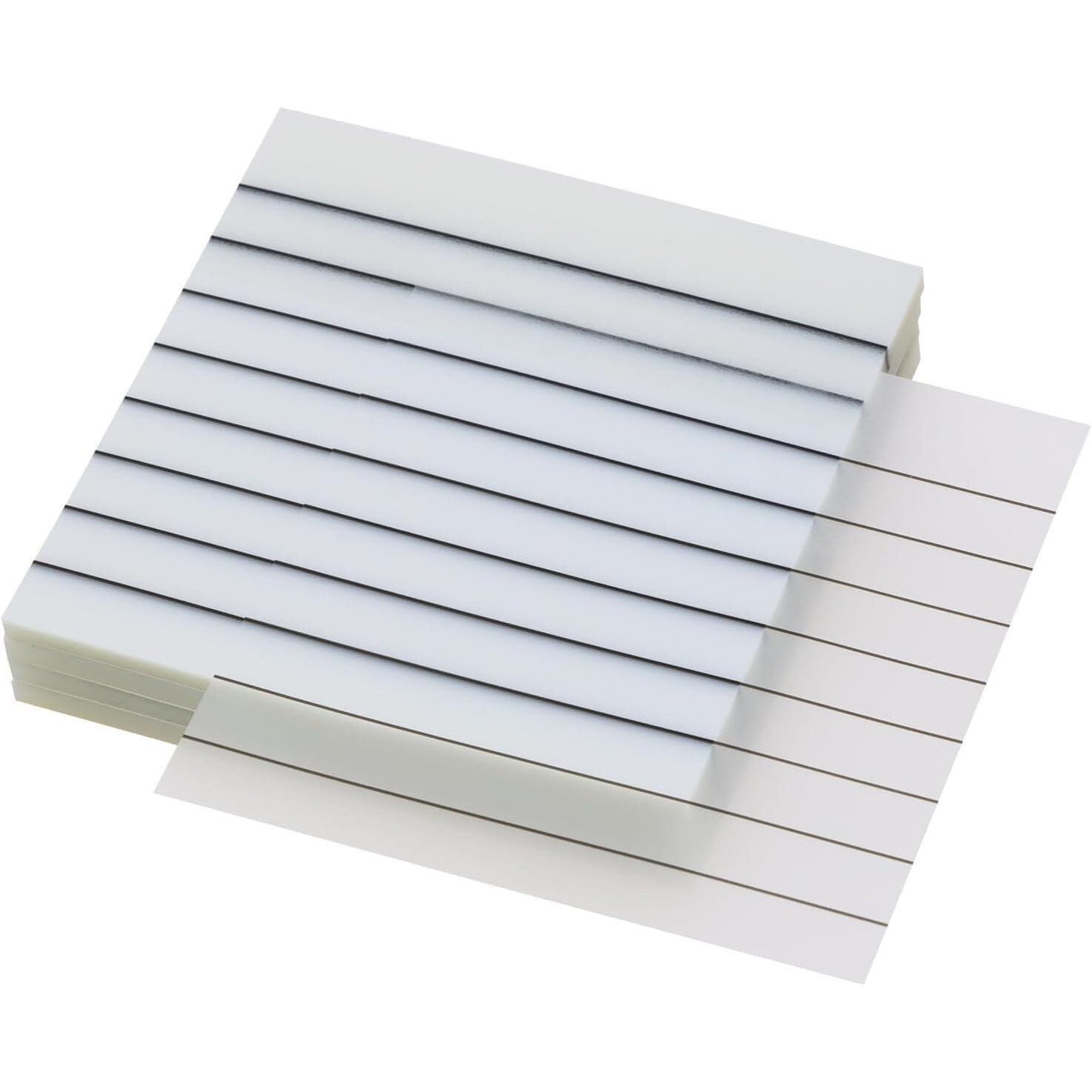 UCRAVO 50 Sheets Transparent Sticky Notes with Lines,1 Pad Lined Translucent Sticky Notes Lined Self Sticky Notes Waterproof PET Markers Notes Pad Clear for Aesthetic School Office Supplies (White)
