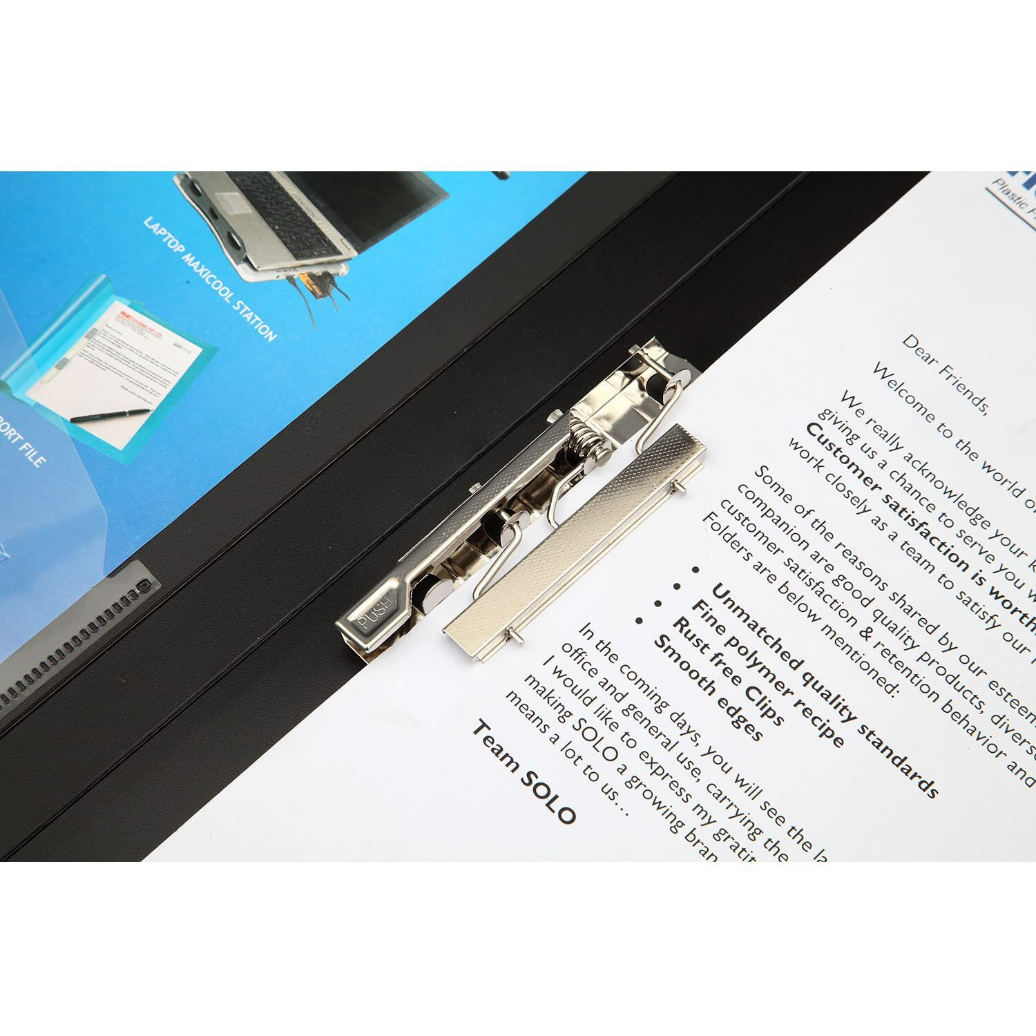 SOLO Pl- 311 Punchless File (Lever Clip) - Black