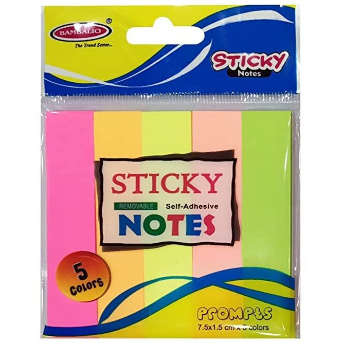Bambalio SN-50 (Pack of 3) Sticky Note Pad, 3x1-inch