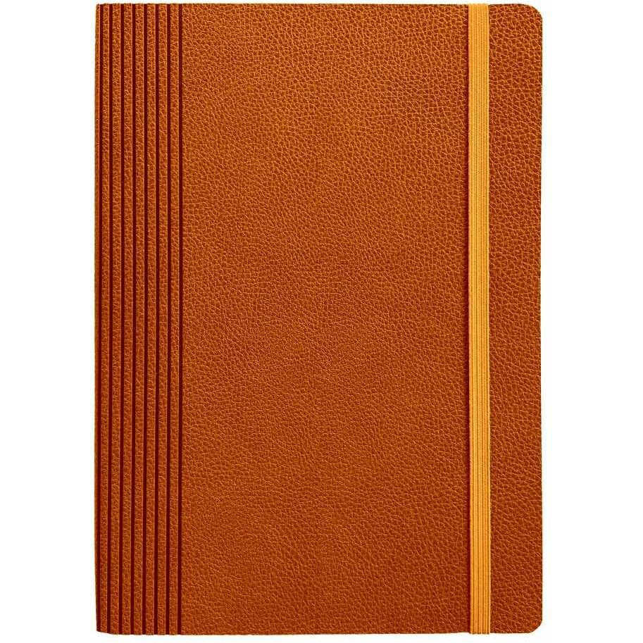 Anupam Sway Ruled Journal Notebook,192 Pages,80 Gsm Thick Paper,A5 Leather Textured PU Cover with Designer Engraving Aesthetic Journal Diary for Writing Office, School Supplies (Tan)