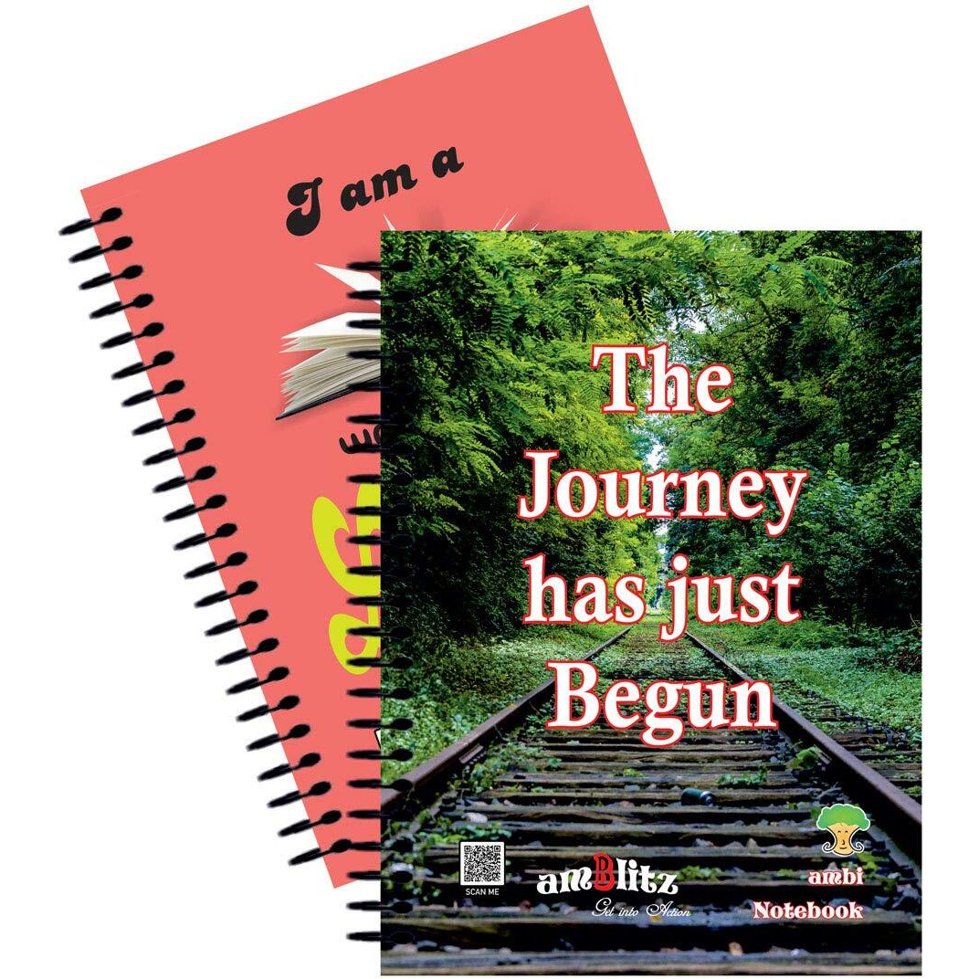 Amblitz 5 Subject Spiral Notebook - 200 Pages, Ruled (A5 Size, Pack of 2, 0216)