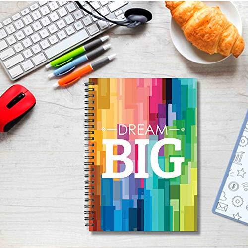 AccuPrints wiro Hard bound A5 (6 by 9 inch) wiro Notebook Diary Ruled 200 pages-80 Gsm Paper Pattern-Big Diary