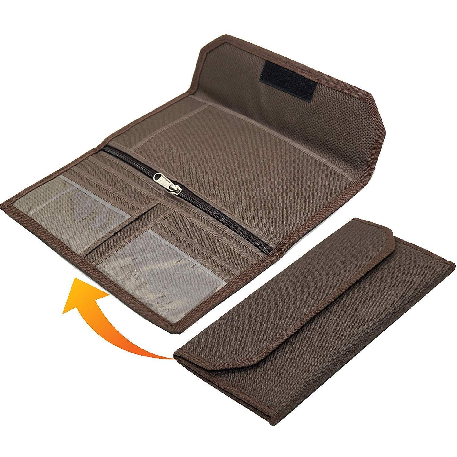 GreatDio Cheque Book Holder Multi Pocket Expanding Zip Pouch Travel Organizer Bag Case for Small Electronics and Accessories - (Color Will Be Sent As Per Stock Availability)