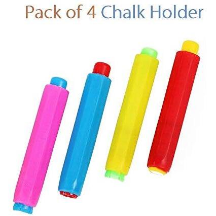 Eduway Multicolor Chalk Holder For Teacher | Kids | Adults & Office Use (Pack of 4)