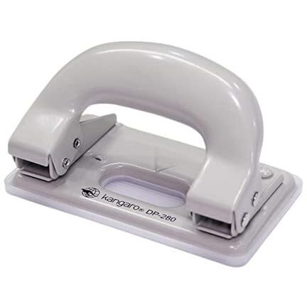 Kangaro Desk Essentials DP-280 2 Hole Metal Classic Mini Paper Punch | Removable Chip Tray | 11 Sheets Capacity | Office Essentials | Pack of 1 | Color May Vary
