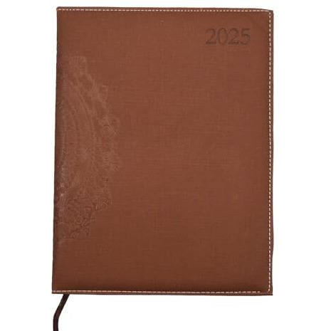 Cubic 2025 Premium Pu Leather Diary | Executive diary|B5 Size|Month Cut| Natural Shade Paper|Best New Year Gift|Corporate Gift | With Book Mark | Sunday seprate