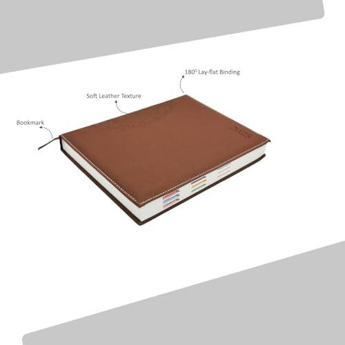 Cubic 2025 Premium Pu Leather Diary | Executive diary|B5 Size|Month Cut| Natural Shade Paper|Best New Year Gift|Corporate Gift | With Book Mark | Sunday seprate