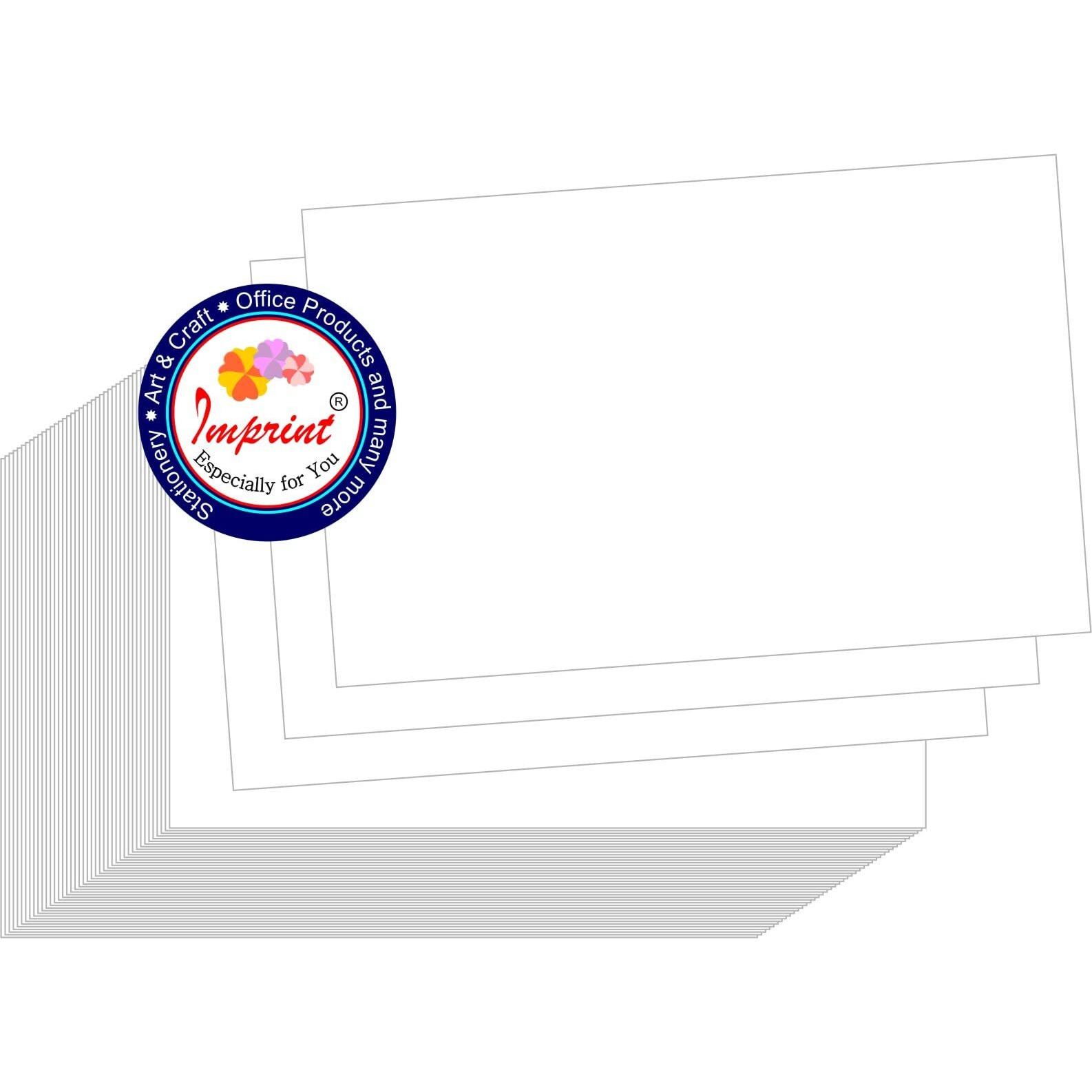 IMPRINT Blank Card Paper Business Cards | Blank cards for Home & Office use | 2x3.5 Inch | White | 50 Cards
