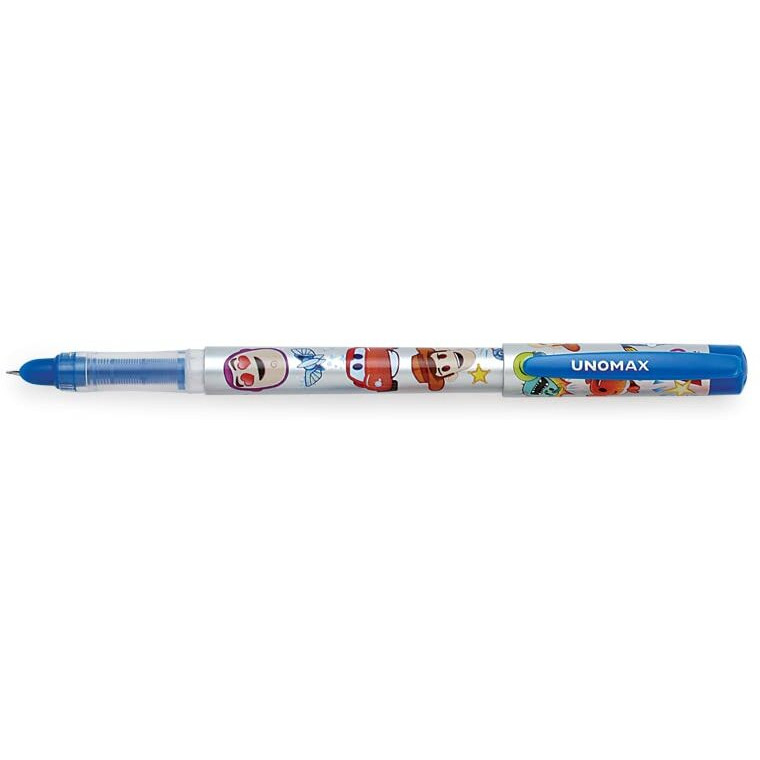 UNOMAX Fountain Ink Pen For School, Set Of 10 (Disney Emoji, Blue) | Professional Writing Tool, Presentation Pen, Exam-Friendly, Fast-Flowing Ink, Ergonomic Design, Disney-Themed, School and College
