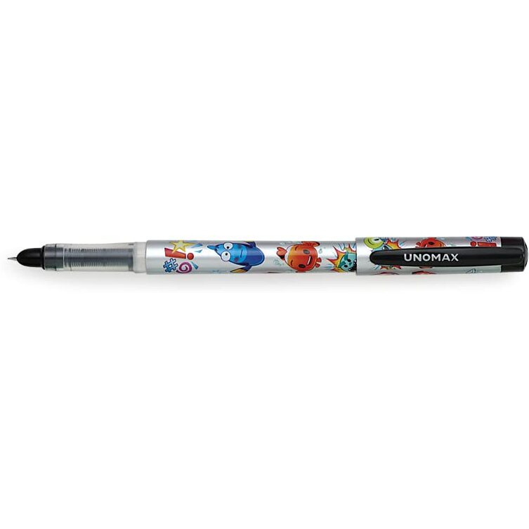 UNOMAX Fountain Ink Pen For School, Set Of 10 (Disney Emoji, Blue) | Professional Writing Tool, Presentation Pen, Exam-Friendly, Fast-Flowing Ink, Ergonomic Design, Disney-Themed, School and College