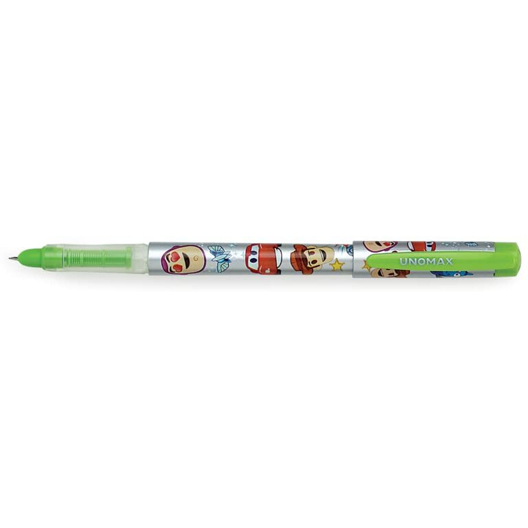 UNOMAX Fountain Ink Pen For School, Set Of 10 (Disney Emoji, Blue) | Professional Writing Tool, Presentation Pen, Exam-Friendly, Fast-Flowing Ink, Ergonomic Design, Disney-Themed, School and College