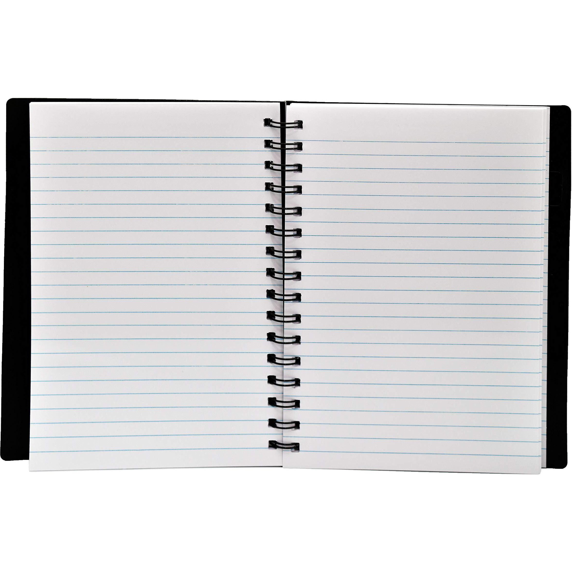 Cubic A5 Size Wiro Notebook, 160 Pages (Black)