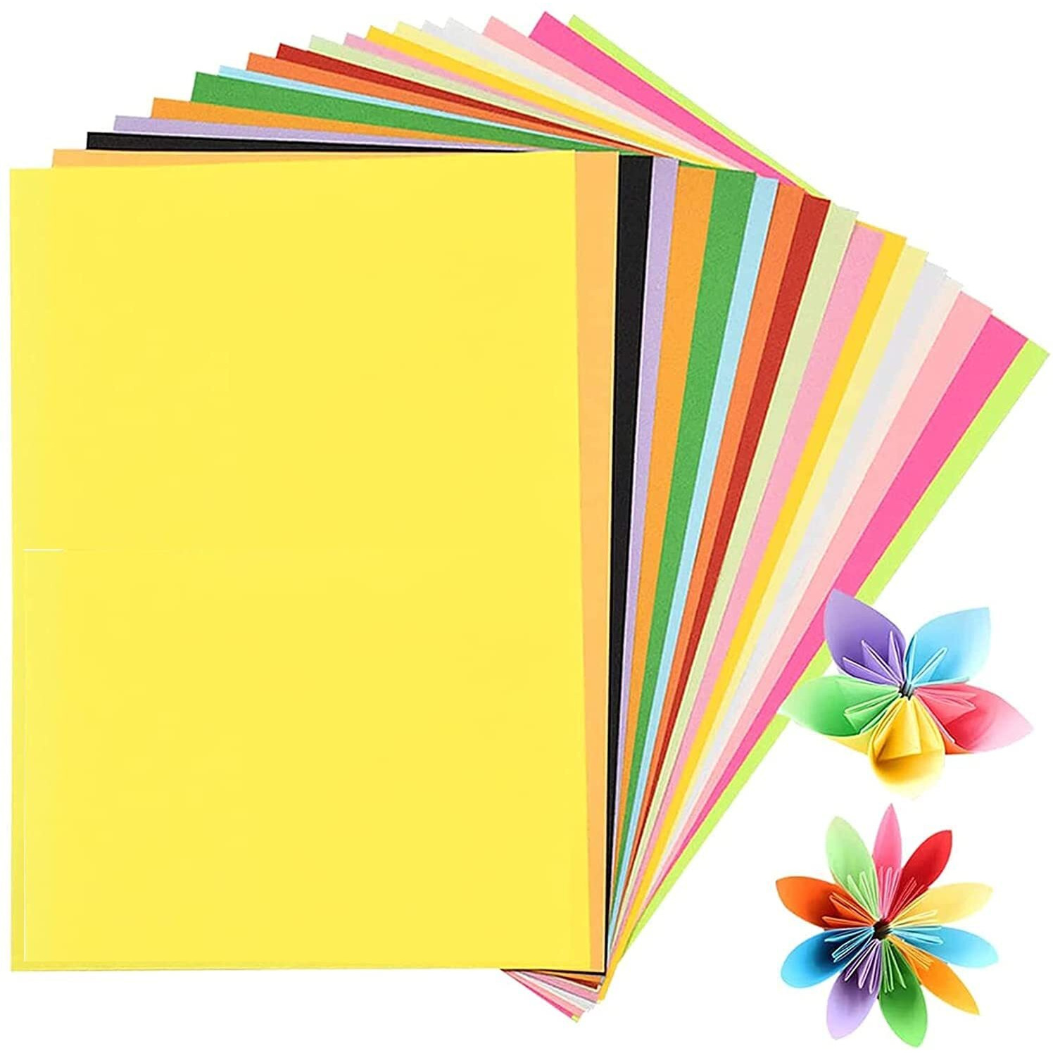 Eclet A4 Color Paper Premium Neon Colours Pack of 40 Sheets (10 Colors x 4 Sheets Each Colour) for Art & Craft Work. (40 Sheets)