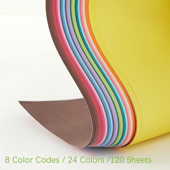 Eclet A4 Color Paper Premium Neon Colours Pack of 40 Sheets (10 Colors x 4 Sheets Each Colour) for Art & Craft Work. (40 Sheets)