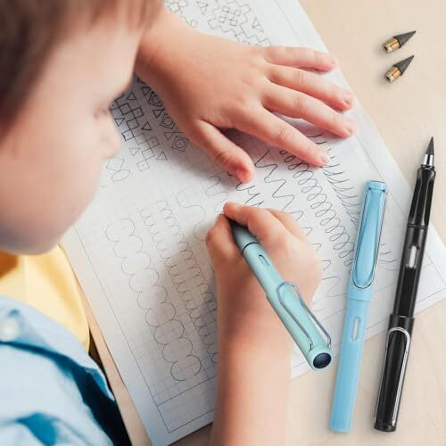 SHUTTLE ART 2pcs Eternal Pencil, Inkless Pencil, Permanent Pencil Everlasting No Sharpening, Eternal Writing Pen for Children School Artists Writing Sketch Drawing