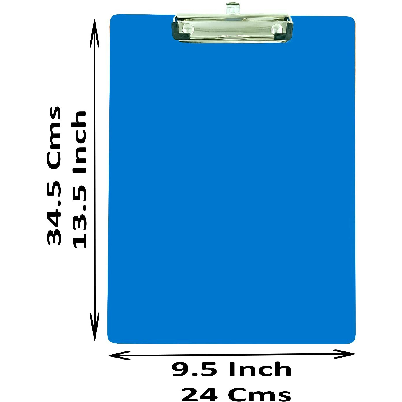 Eduway Wooden Writing/Exam Board/Clipboard with Back Side whiteboard Writing Surface  Lightweight MDF | Heavy Duty Clip for Office, School, Home, College, Shop- Blue(Size- 9.5x13.5 inch)(Pack of 2)