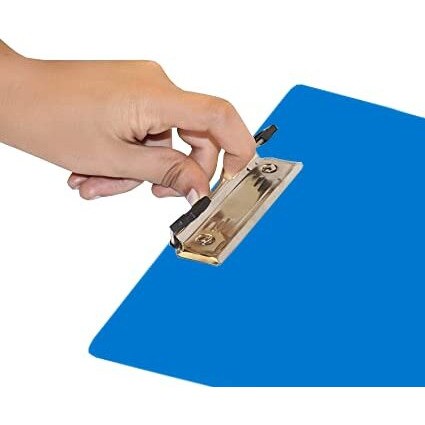 Eduway Wooden Writing/Exam Board/Clipboard with Back Side whiteboard Writing Surface  Lightweight MDF | Heavy Duty Clip for Office, School, Home, College, Shop- Blue(Size- 9.5x13.5 inch)(Pack of 2)