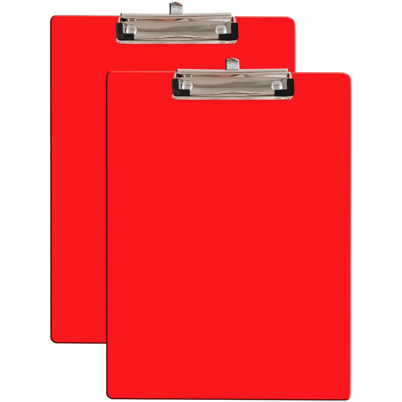 Eduway Wooden Writing/Exam Board/Clipboard with Back Side whiteboard Writing Surface  Lightweight MDF | Heavy Duty Clip for Office, School, Home, College, Shop- Red (Size- 9.5x13.5 inch)(Pack of 2)