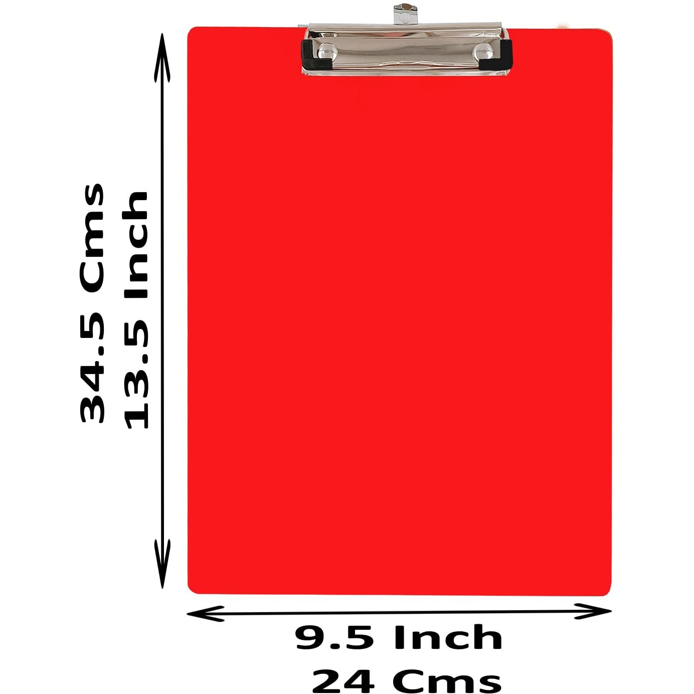 Eduway Wooden Writing/Exam Board/Clipboard with Back Side whiteboard Writing Surface  Lightweight MDF | Heavy Duty Clip for Office, School, Home, College, Shop- Red (Size- 9.5x13.5 inch)(Pack of 2)