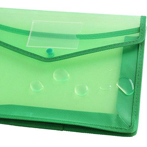 Eclet Transparent A4 Size Document File | Storage Bag with Snap Button for Certificates/Legal Documents | Set of 5 | Plastic Bags | Documents File | 5