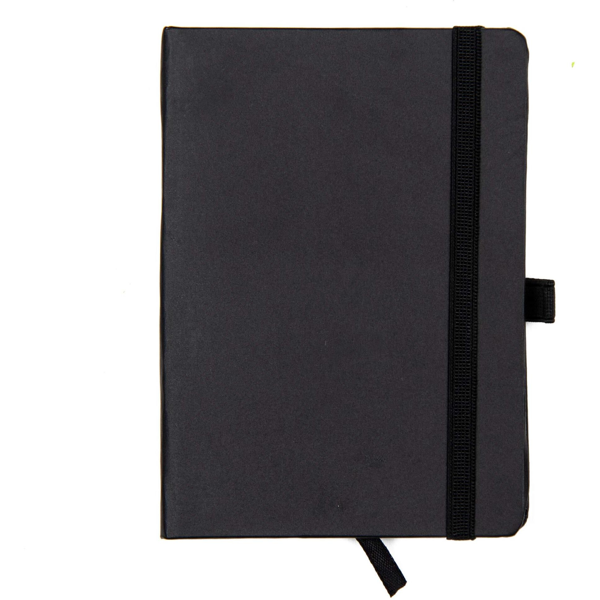 Cubic 206 A6 Size Journal with Elastic (Matte Black) - Pack of 3