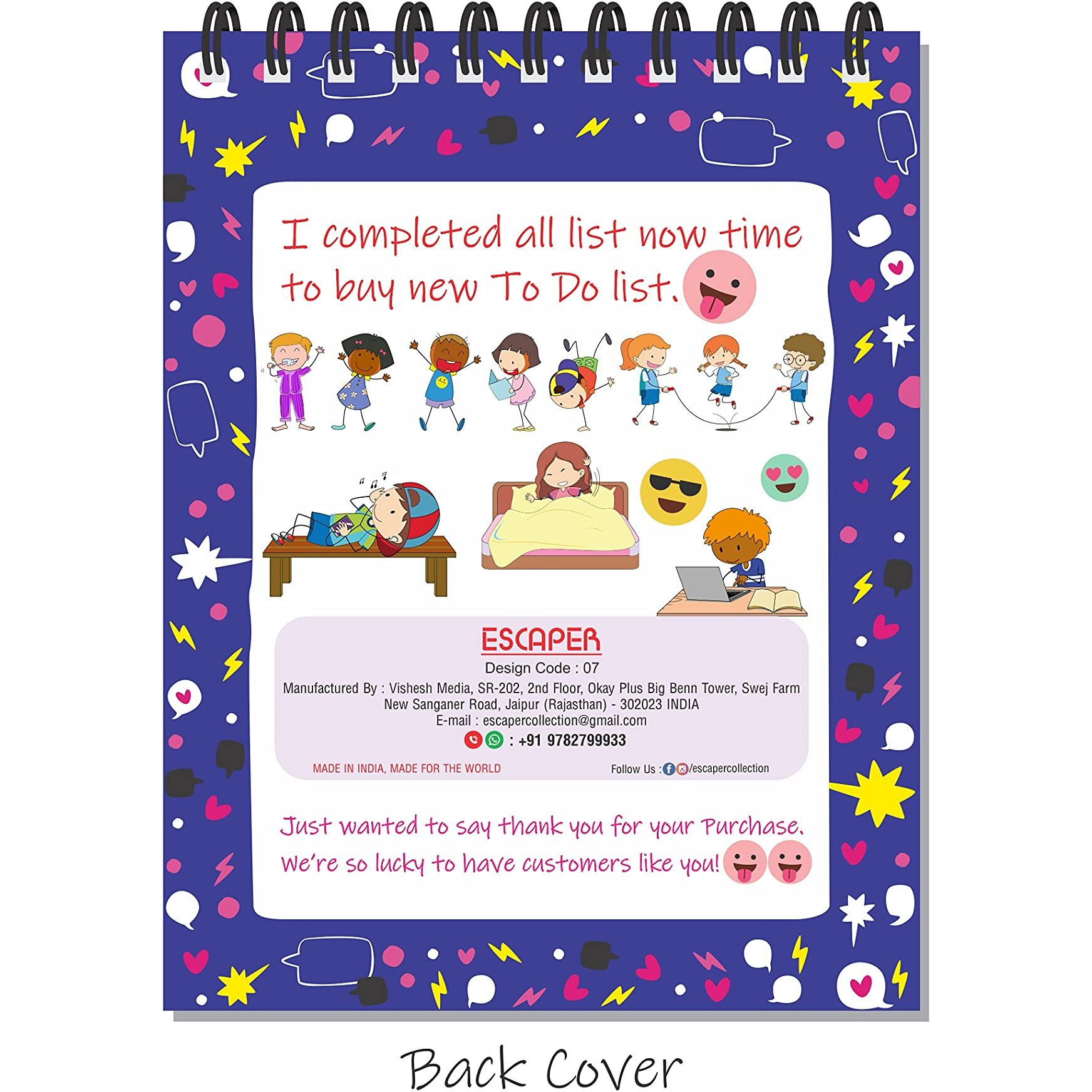 ESCAPER School Themed Activity To-Do List Planner that Sparks Organization and Encourages Productivity