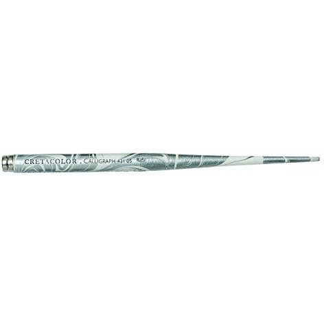 CRETACOLOR Calligraphy Nib Holder White/Silver Marble Effect