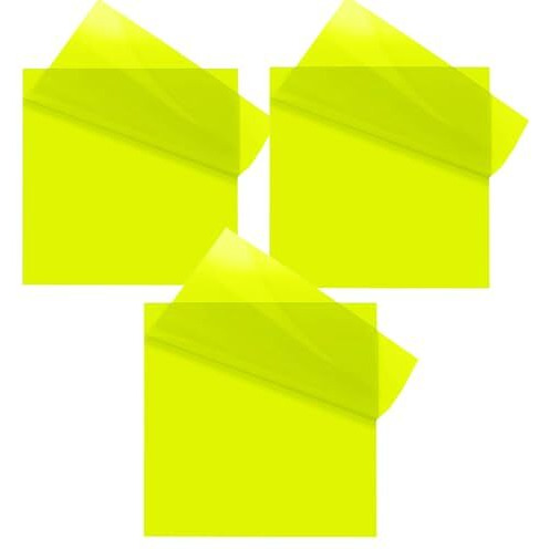 OFIXO Transparent (150 Pcs Yellow 3x3 Inch) Self-Adhesive Sticky Notes, OFIXO Clear See Through Post for Planner Office School College Teacher Student Supplies