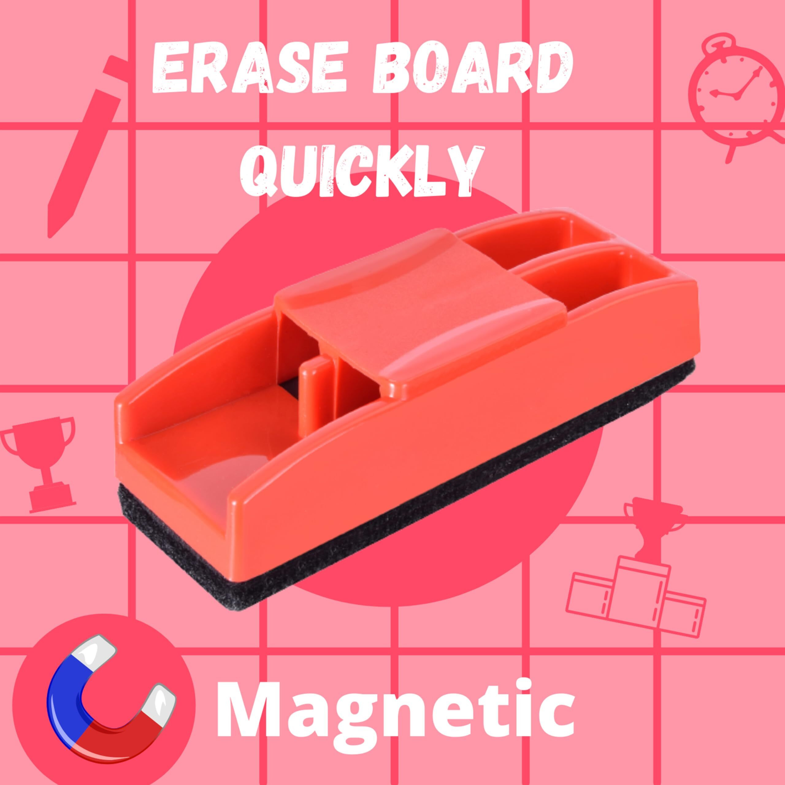 Eduway Magnetic Duster For Blackboard, White Board (Pack of 1) | Cleaner | Eraser | Premium Whiteboard Supplies