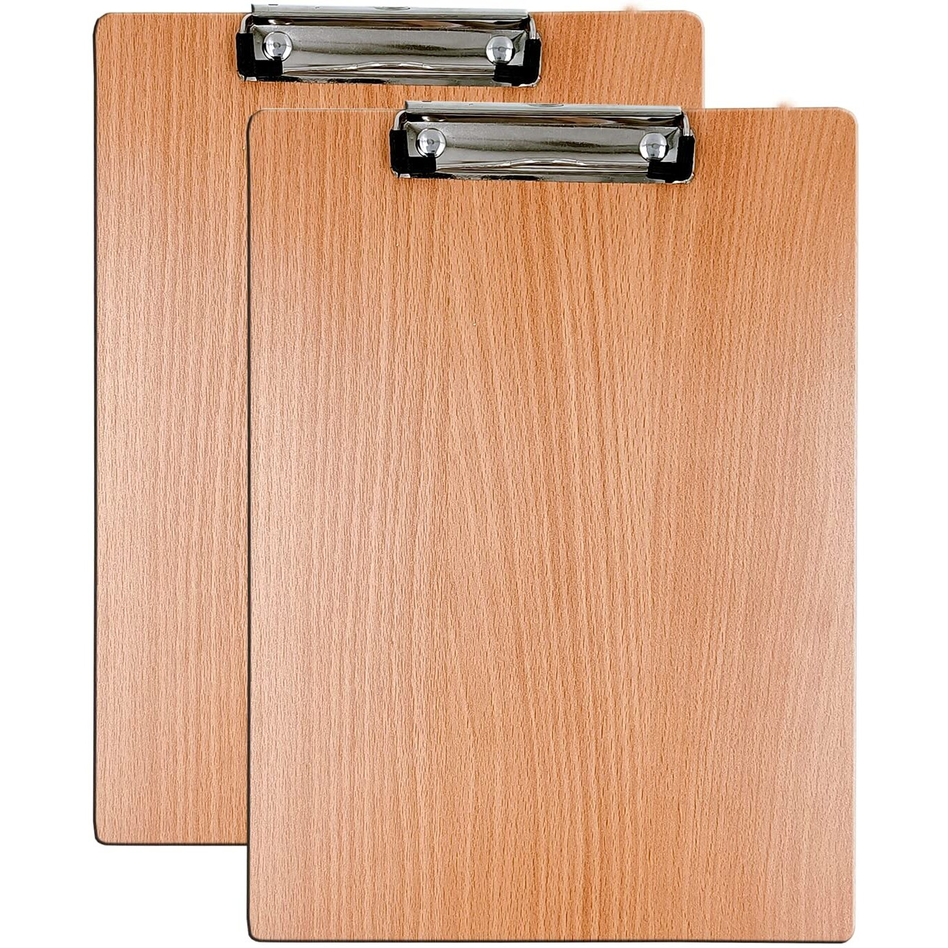 Eduway Exam Board Wooden/Writing/Clipboard  Lightweight MDF | Heavy Duty Clip for Office, School, Home, College, Shop - Brown Pack of 2 (Size- 9.5x13.5 inch)
