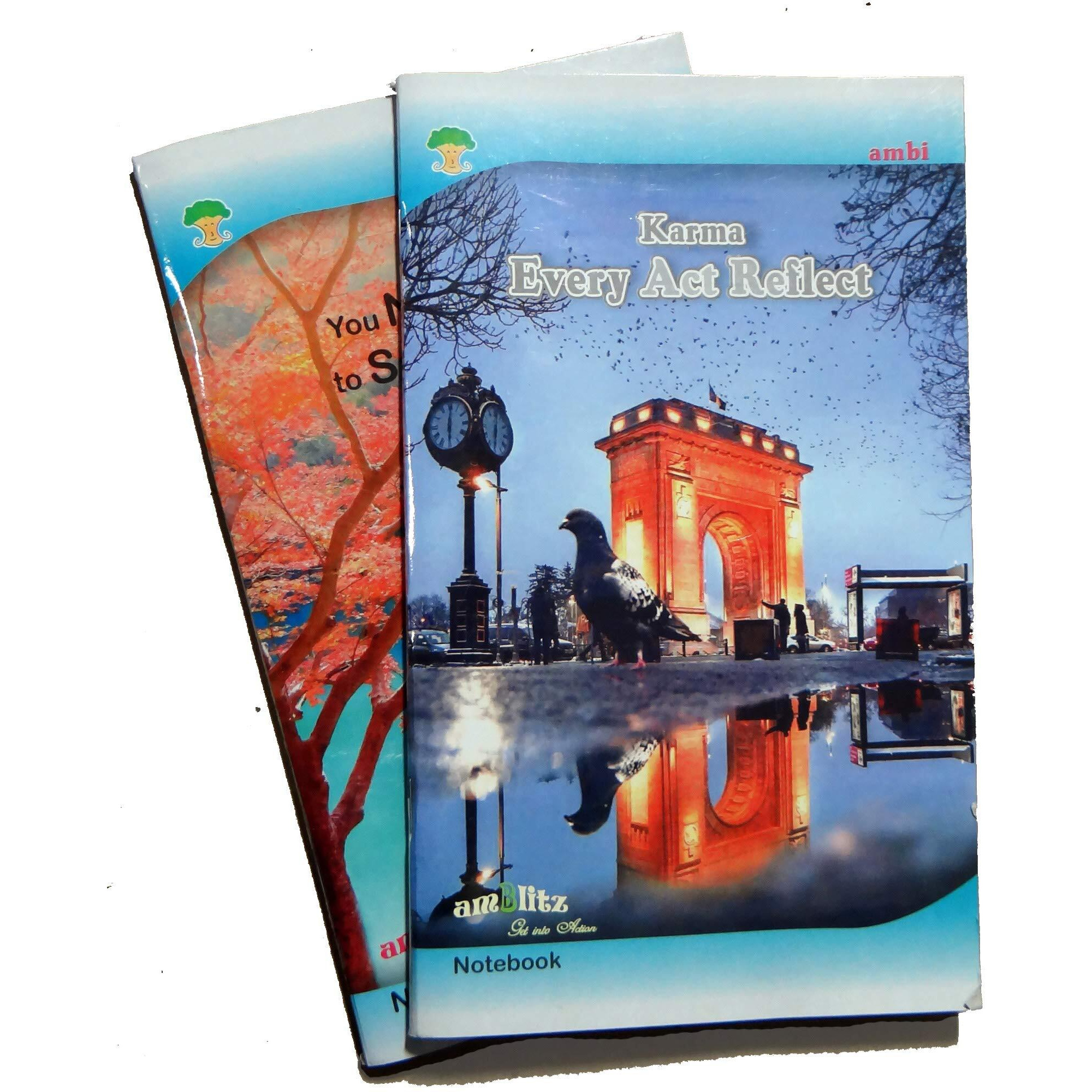 Amblitz Regular Register - Soft Cover Notebook -17 * 27 cm - 120 Pages - Single Line- Pack of 5