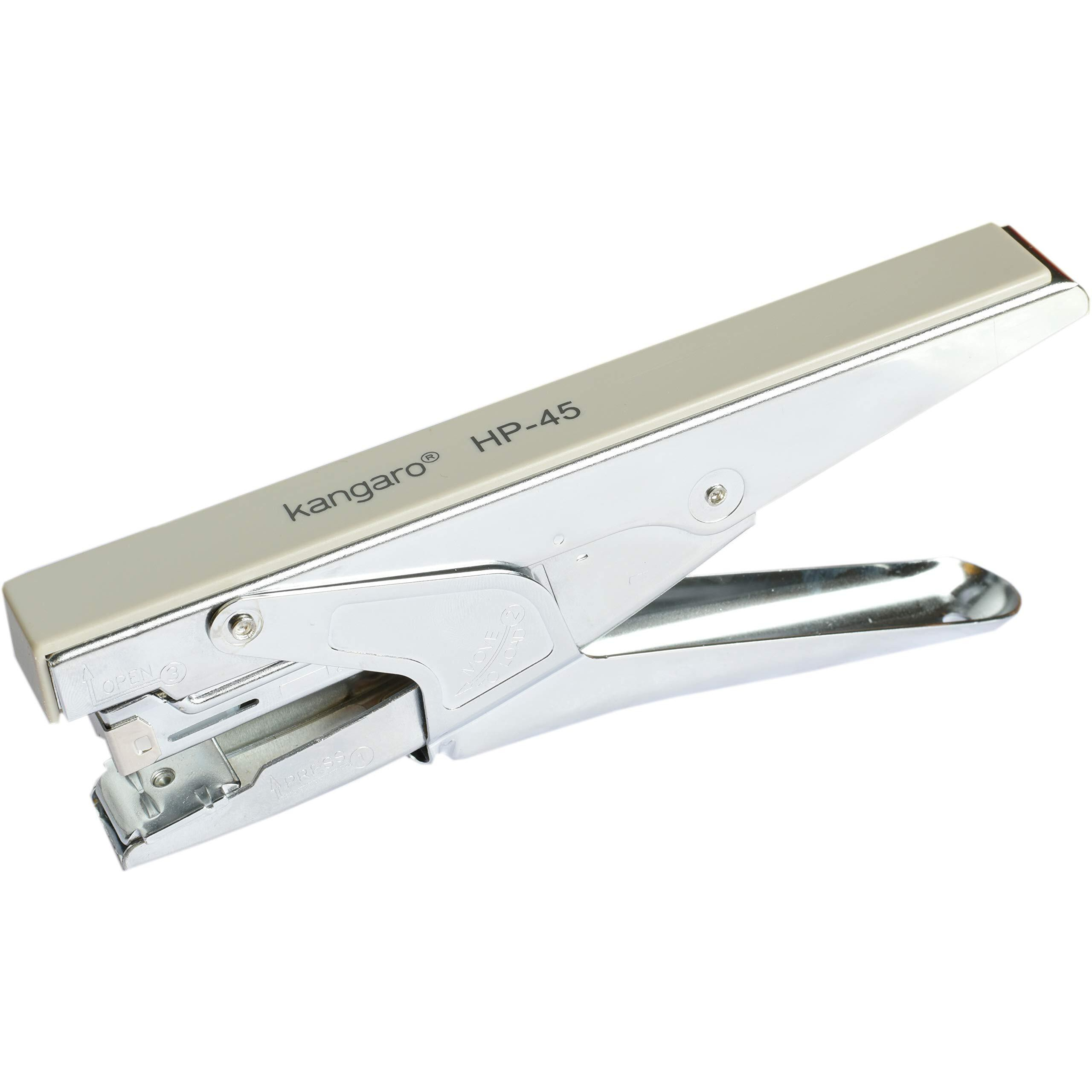 Kangaro HP-45 Desk Essentials All Metal Stapler| Sturdy & Durable | Suitable for 30 Sheets | Perfect for Home, School & Office | Pack of 1 | Color May Vary