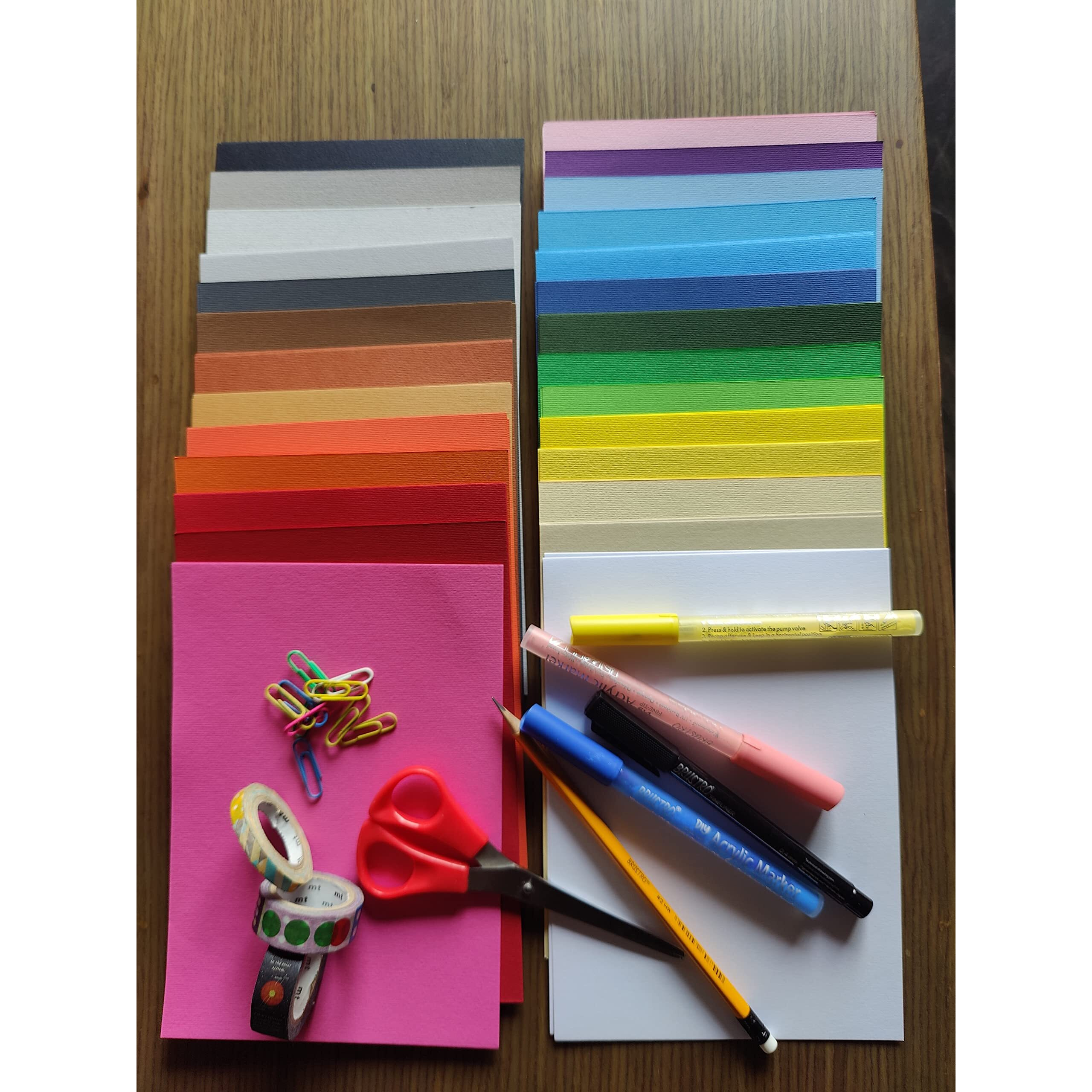 Fabriano Brustro Elle Erre Coloured Card Stock Craft Sheet Size A4, 220 Gsm.Marrone 9 Sheets (Pack of 18)