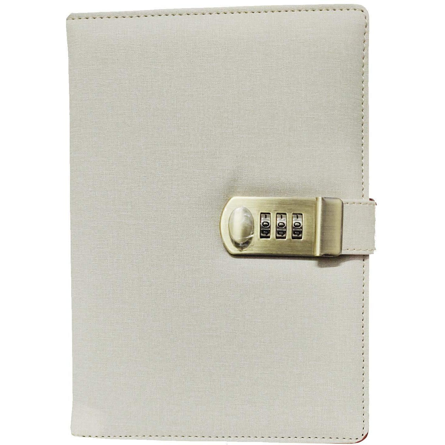 AccuPrints PU Leather 2024 Notebook Diary with Lock, Size 6 ny 8 inch or A5 with Combination Password Journal- Pages 200 undated