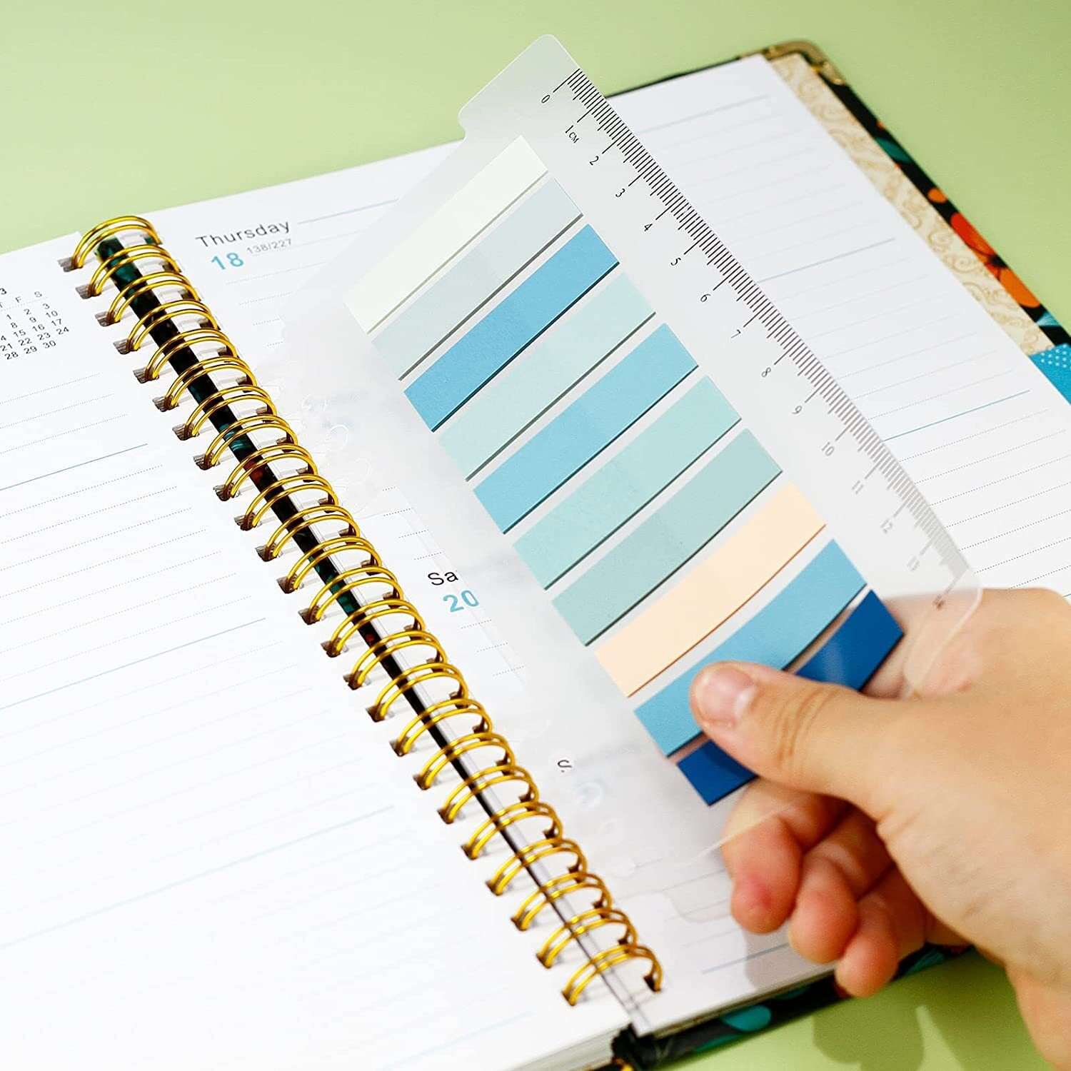IMPRINT Sticky Tabs 1200pcs Page Markers | Morandi Color Sticky Note Tabs with Filing and Ruler | Colored Writable and Repositionable Book Flags Tabs Strip Index Tabs | Page Tabs (Soothing Color)