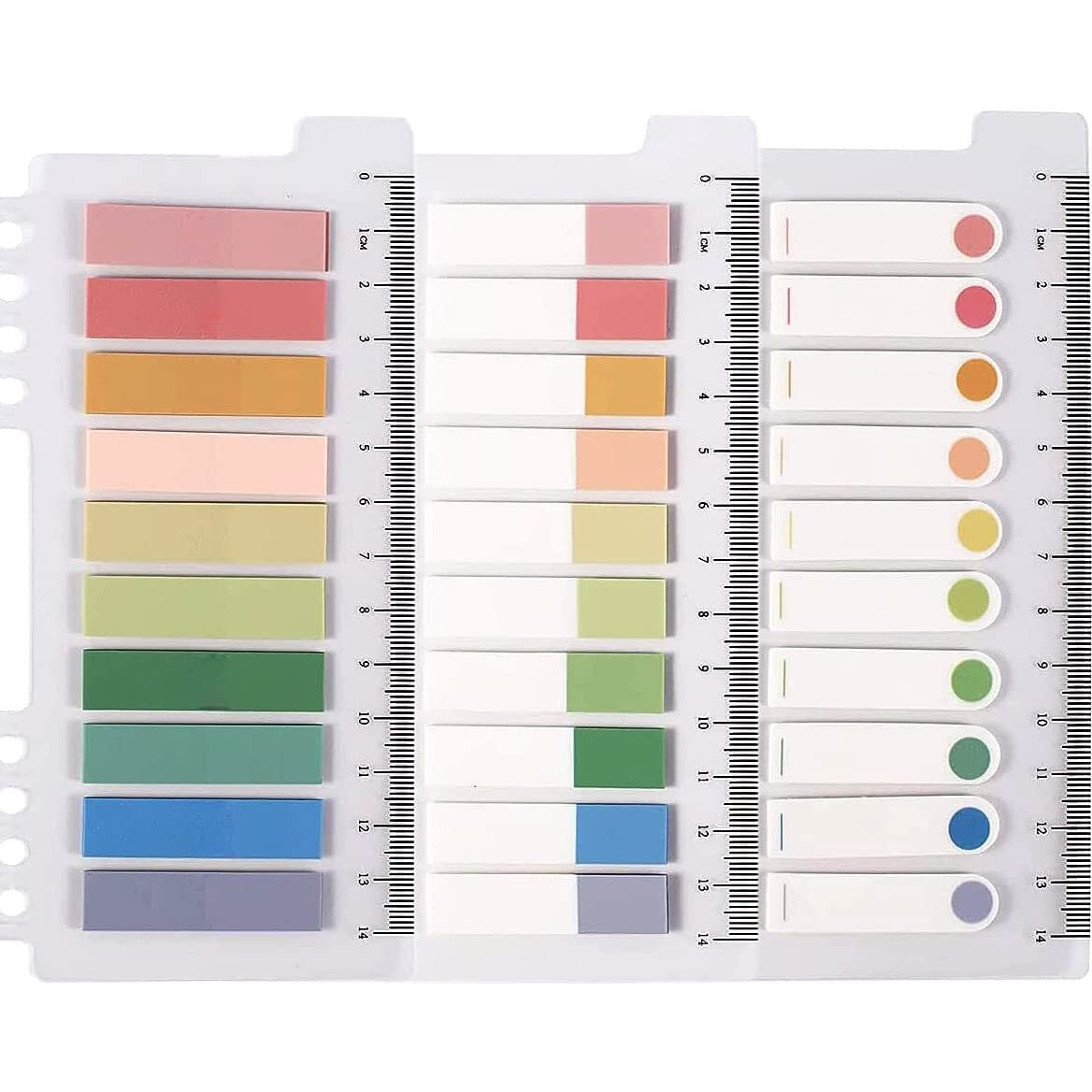 IMPRINT Sticky Index Tabs Book Tabs | 600 Pcs Morandi Transparent Sticky Notes | Waterproof Page Markers Tabs for Annotating Books | Soothing Colors |Aesthetic Book Annotation Supplies