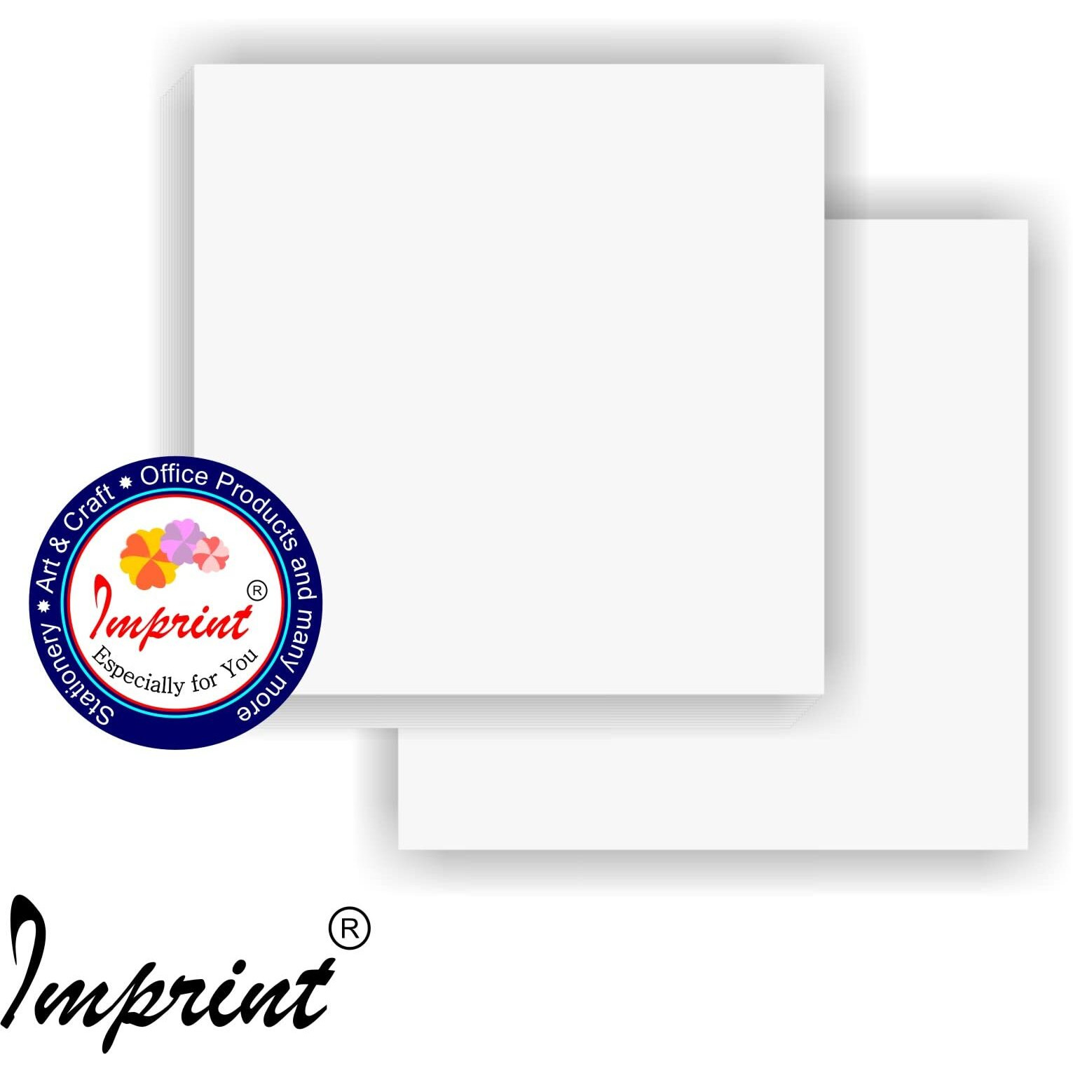 IMPRINT Transparent Sticky Notes | 3x3 Inches | 50 Sheets | 1 Pack