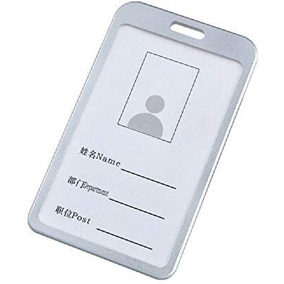 WHNOATOC id card holder for office,id card holder for women,id card holder for men stylish,Silver id card holder for school student,id card holder for office steel, office id card covers holder PACK 2