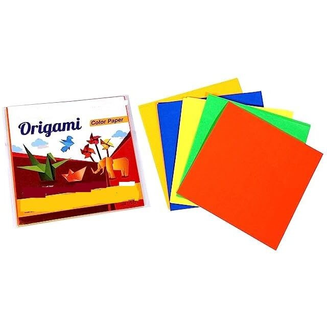Eclet Neon Origami Paper 15 cm X 15 cm Pack of 100 Sheets (10 sheet x 10 color) Fluorescent Color Both Side Coloured For Origami, Scrapbooking, Project Work.30