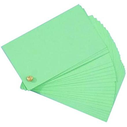 IMPRINT Pre Punched Card Stock, Index Cards 3&quotx 5" Light Green Color, 50 in This Package