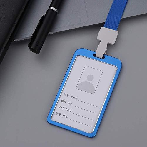 WHNOATOC Blue id card holder for office,id card holder for women,id card holder for men stylish,id card holder for school student,id card holder for office steel, office id card cover holder PACK OF 1