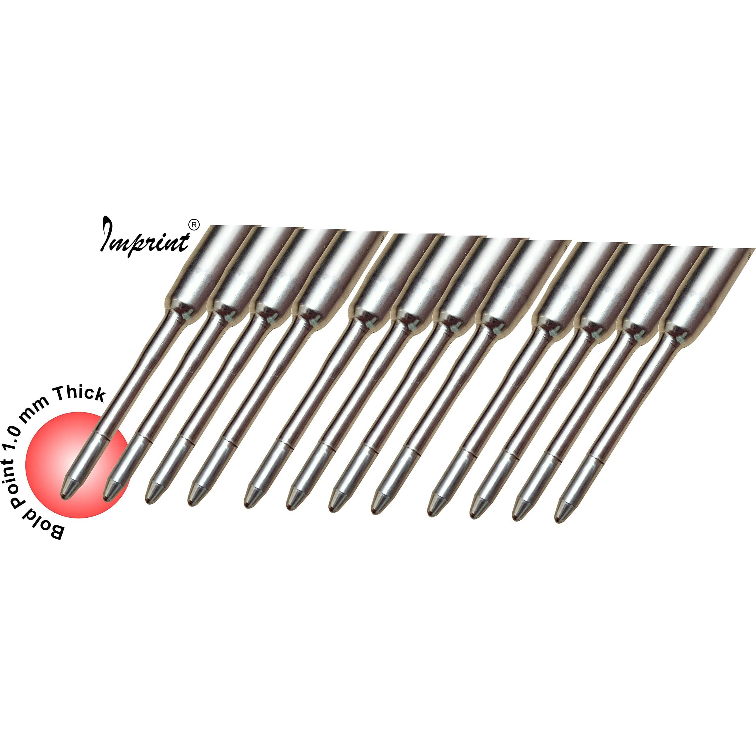 IMPRINT Red Ink Jotter Refills Pack of 10 Bold 1 mm Point Smooth Flow Ink