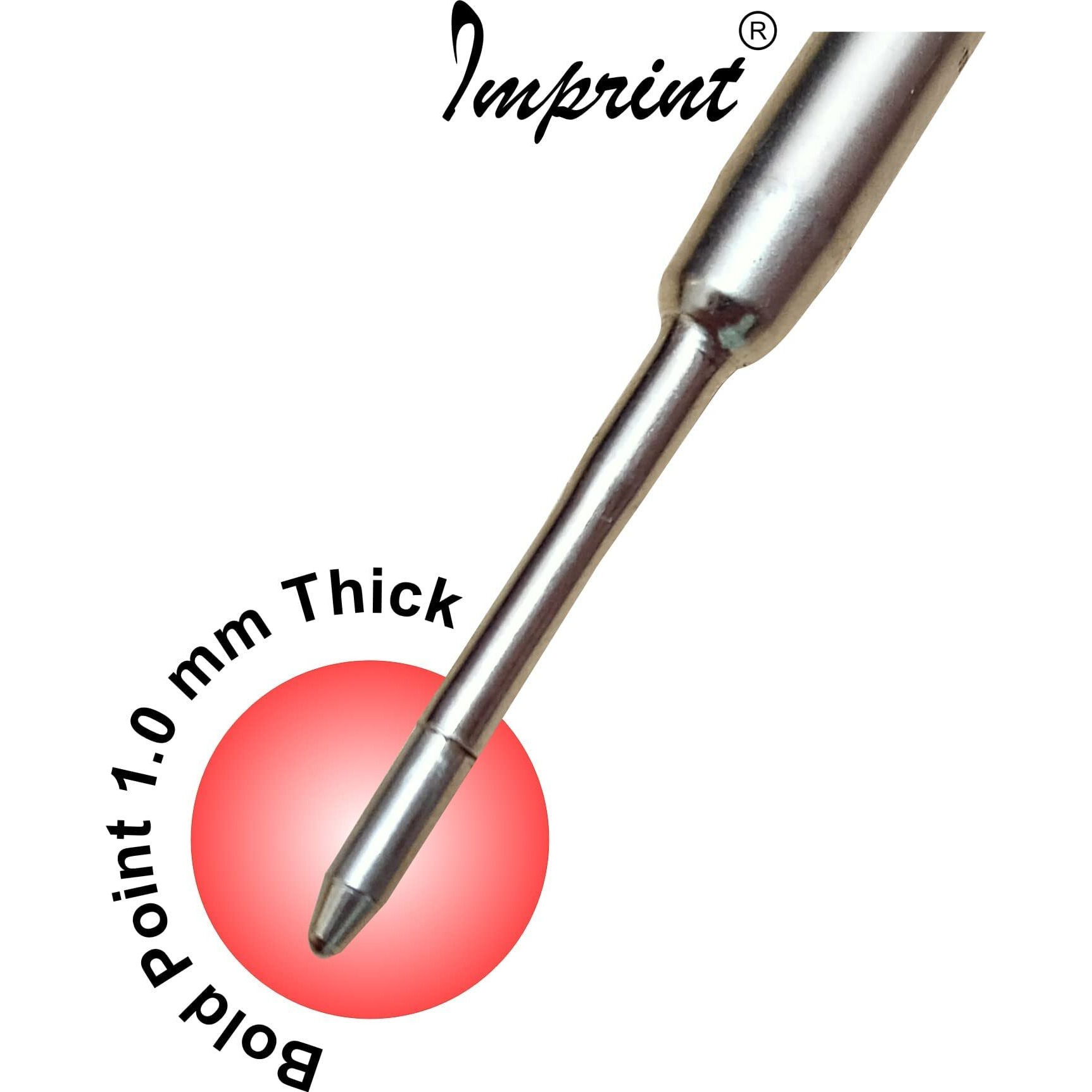 IMPRINT Red Ink Jotter Refills Pack of 10 Bold 1 mm Point Smooth Flow Ink