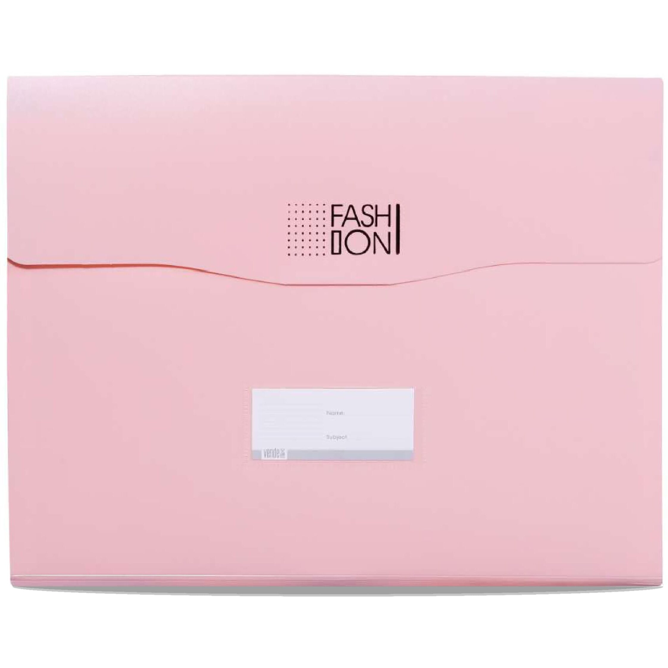 GLUN 11 Pockets File Organizer with Flap, Document Organizer, Folder with Hazy Pink Colour Pouch for School, Home & Office