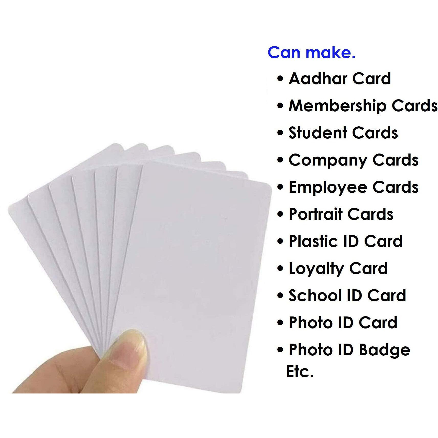 " WHNOATOC 25 PCS- Premium Blank PVC Cards for ID Badge Printers - Graphic Quality Off-White Plastic Compatible with Most Photo ID Badge Printers (Not for Inkjet Printers) "