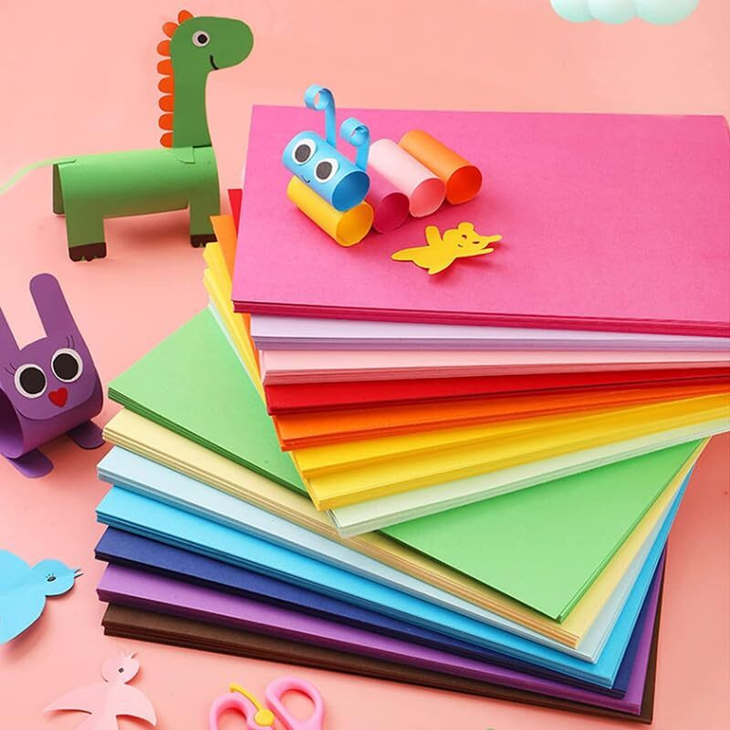 Eclet A4 100 Coloured Sheets (10 Sheets each color) Copy Printing/Art and Craft Paper Double Sided Coloured Office Stationery Children's Day Gift, Birthday Gift, Party Favors,christmas decor etc