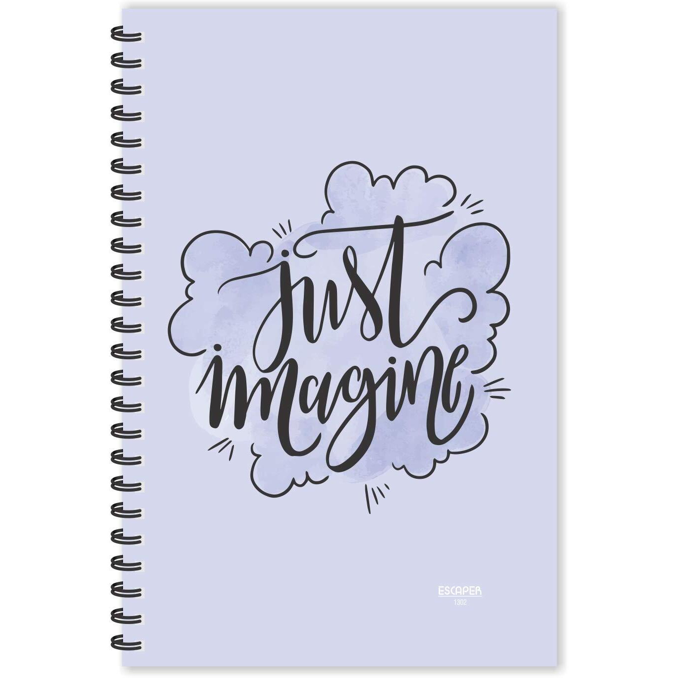 ESCAPER Just Imagine Diary, Ruled - A5 Size - 8.5 x 5.5 inches, Designer Motivational Diary, Quotes Diary, Diary Notepad, Diary for Office, Diary for Gift